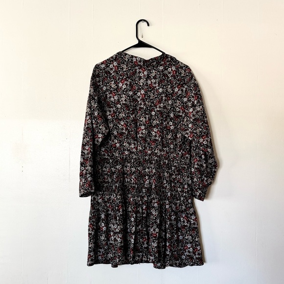 Veronica Beard Floral Rory Dress Black Combo Button Down Collared size 12 - Picture 3 of 10
